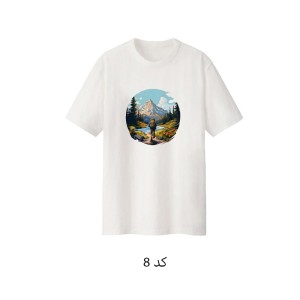 تیشرت آستین کوتاه طرح دار کمپ استایل