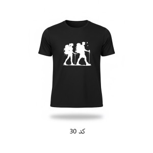 تیشرت آستین کوتاه طرح دار کمپ استایل