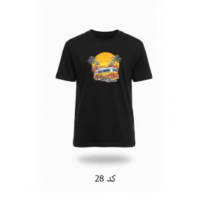 تیشرت آستین کوتاه طرح دار کمپ استایل