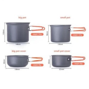 ست ظروف کوهنوردی 4 نفره نیچرهایک مدل NH18T018-G