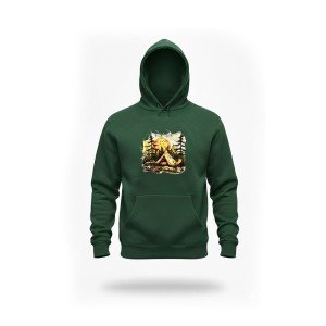 هودی داخل خز طرح دار کمپ استایل