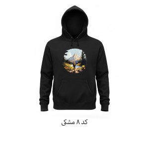 هودی داخل خز طرح دار کمپ استایل