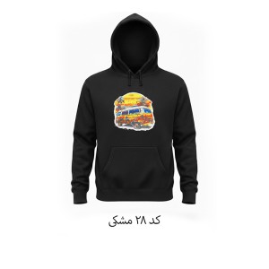 هودی داخل خز طرح دار کمپ استایل