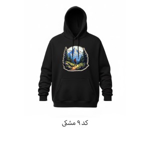 هودی داخل خز طرح دار کمپ استایل