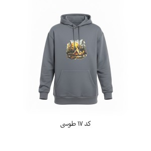 هودی داخل خز طرح دار کمپ استایل