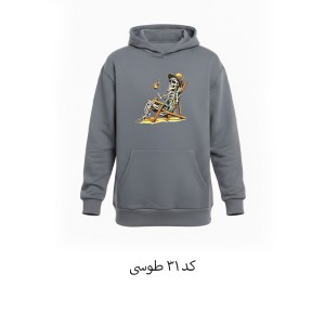 هودی داخل خز طرح دار کمپ استایل