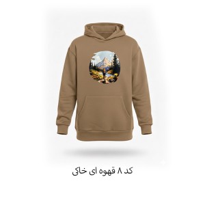 هودی داخل خز طرح دار کمپ استایل