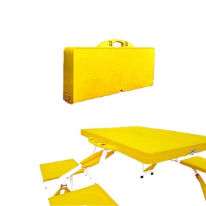 میز و صندلی تاشو مسافرتی رنگ زرد