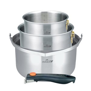 ست دیگچه و تابه مسافرتی 8 نفره قابلمه کووا CW1105