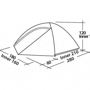 چادر مسافرتی 3 نفره ایزی کمپ مدل Meteor 300