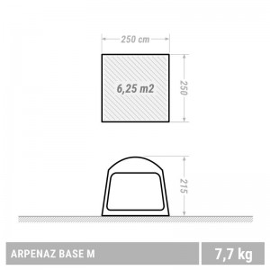 چادر مسافرتی 6 نفره کچوا مدل Arpenaz Base M