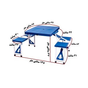 میز صندلی تاشو مسافرتی 4 نفره همسفر