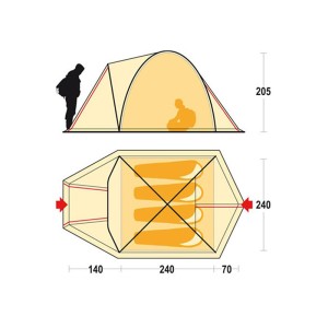 چادر کمپینگ فرینو 4 نفره مدل SHABA 4