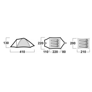 چادر کوهنوردی هاسکی 3 نفره مدل BIZON 3 PLUS