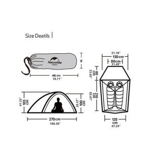 چادر کوهنوردی نیچرهایک دو نفره مدل Cloud UP 2