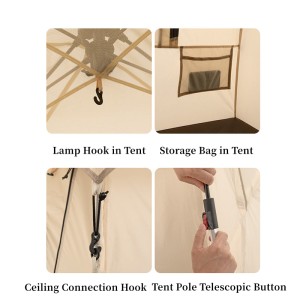 چادر مسافرتی اتوماتیک 3 نفره نیچرهایک مدل Ango