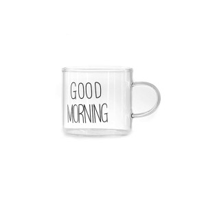 لیوان پیرکسی دستگیره دار Good Morning