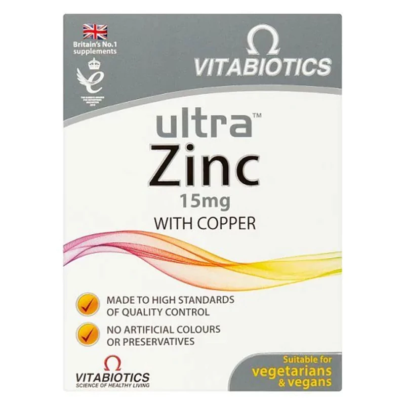 قرص اولترا زینک 15 میلی گرمی ویتابیوتیکس
