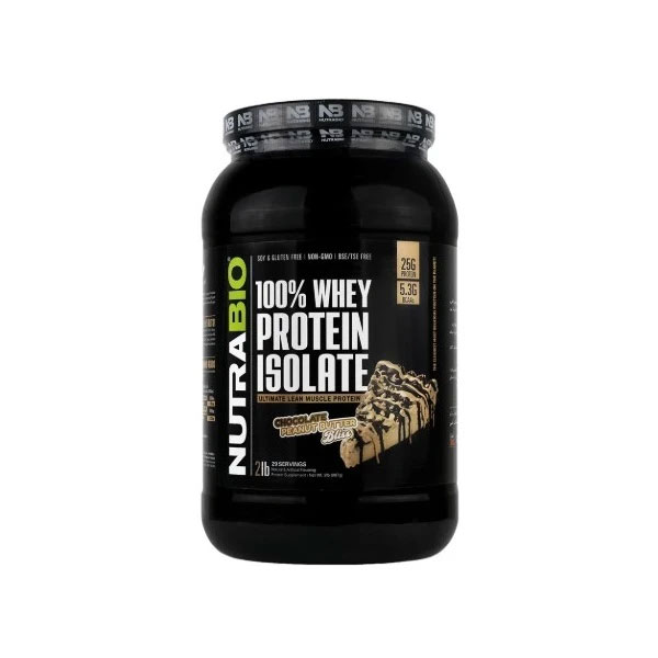 پودر وی ایزوله 910 گرمی شکلات بادام زمینی نوترا بایو