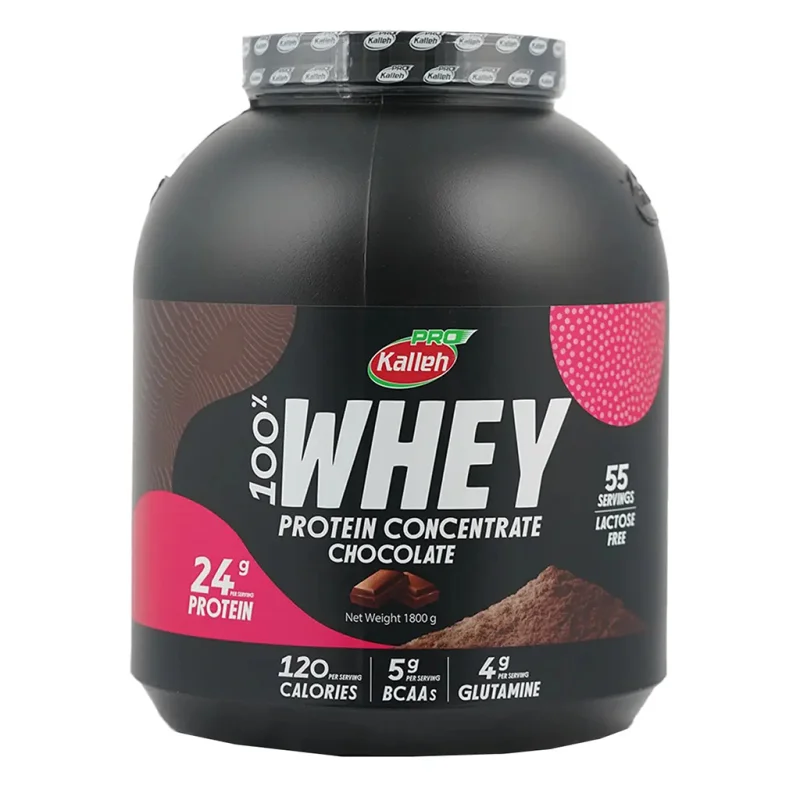 پودر پروتئین وی کاله پرو با طعم شکلات 1800 گرمی  Kalleh Pro 100% Whey Protein Concentrate Chocolate