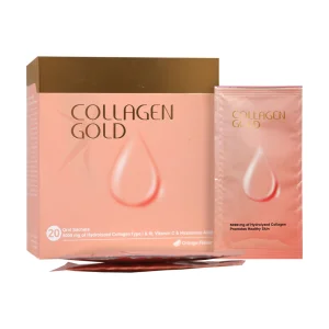 کلاژن گلد مکمل خوراکی با طعم پرتقال | بسته ۲۰ ساشه‌ای Collagen Gold
