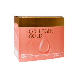 کلاژن گلد مکمل خوراکی با طعم پرتقال | بسته ۲۰ ساشه‌ای Collagen Gold
