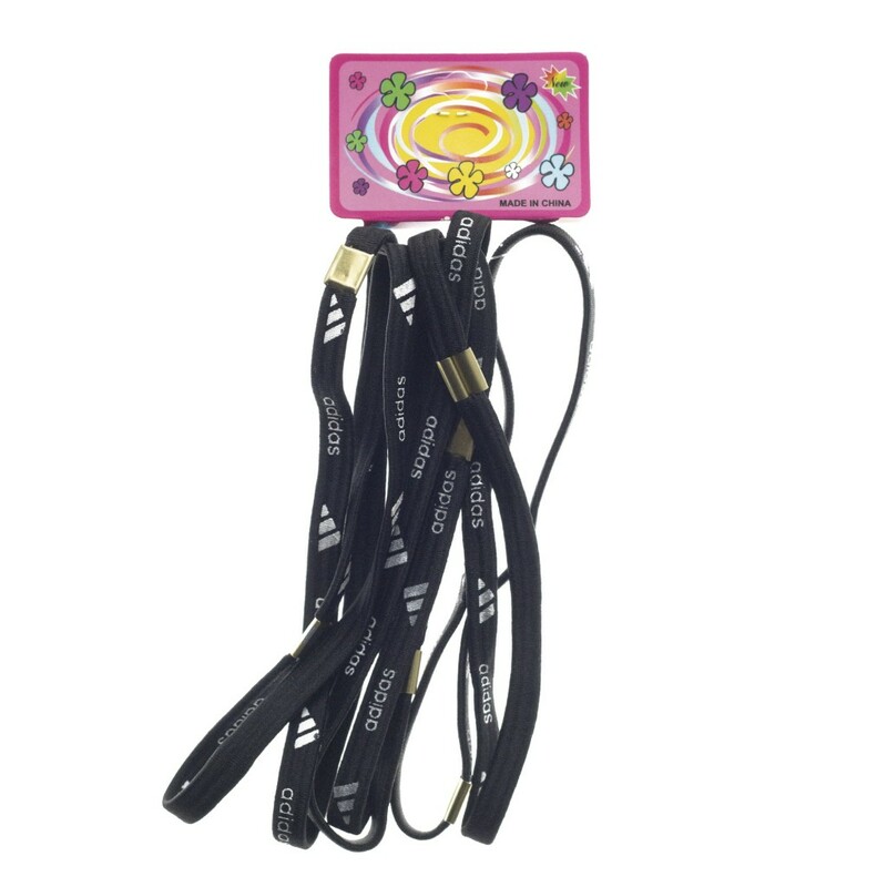 کش مو ورزشی آدیداس مدل هدبند | بسته 6 عددی | مشکی | ADIDAS