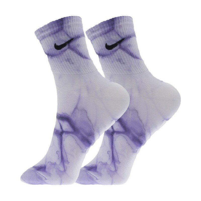 جوراب ورزشی نیم ساق آبرنگی نایکی مدل NIKE SOCKS FREE-2025 | آبرنگی/بنفش