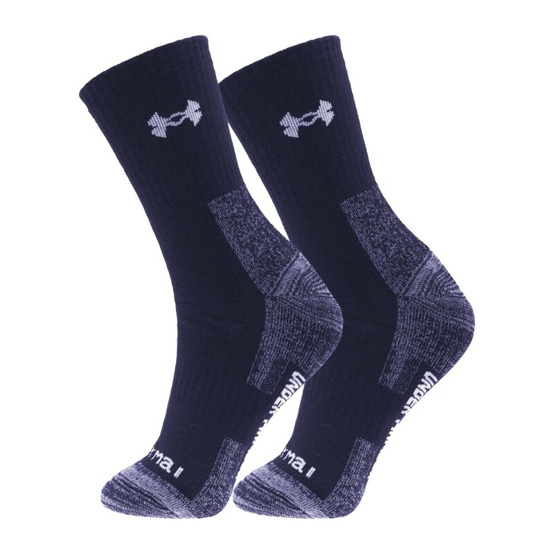 جوراب ورزشی ساق بلند حوله ای آندرارمور مدل UAS-D59861 | ساخت تایلند | سرمه ای