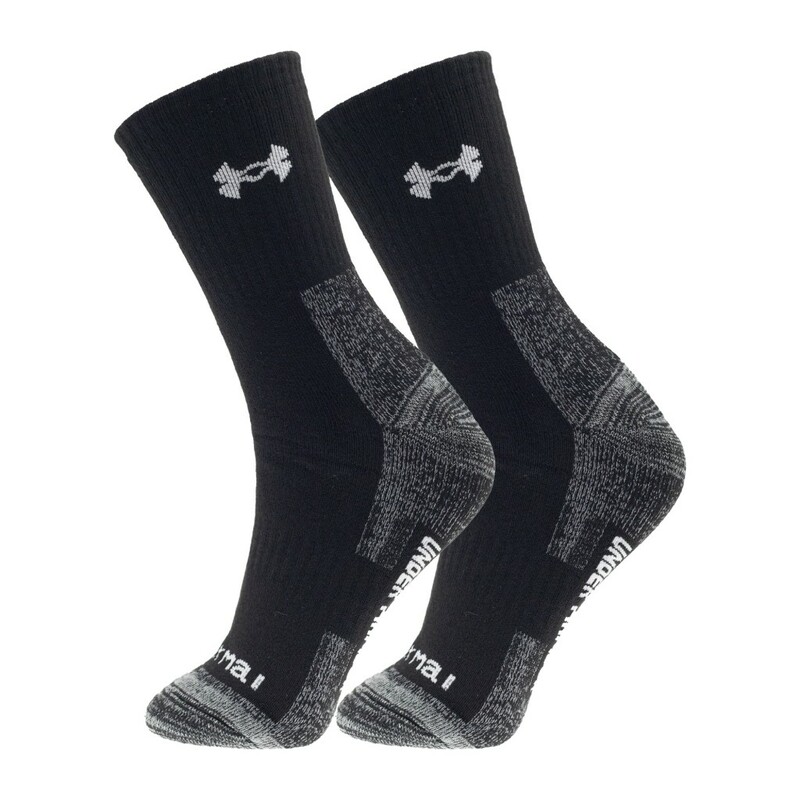 جوراب ورزشی ساق بلند حوله ای آندرارمور مدل UAS-D59751 | ساخت تایلند | مشکی