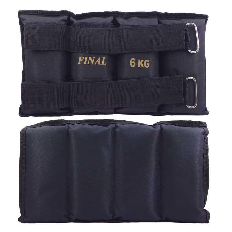 وزنه مچ دست و پا فینال مدل شنی | 6 کیلوگرمی | بسته دوعددی | Final Fitness Ankle Weight