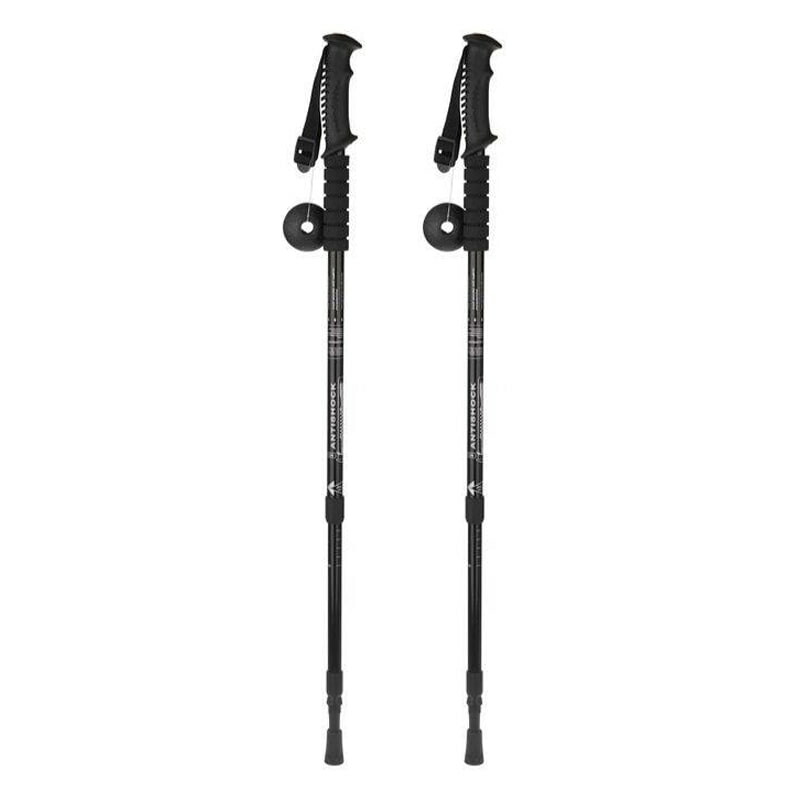 عصای باتومی کوهنوردی آنتی شوک مدل AS-350 | بسته دو عددی | اورجینال | مشکی