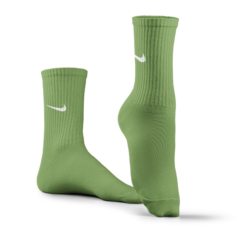 جوراب ورزشی ساق بلند نایکی مدل NSB-1500 | سبز پسته ای