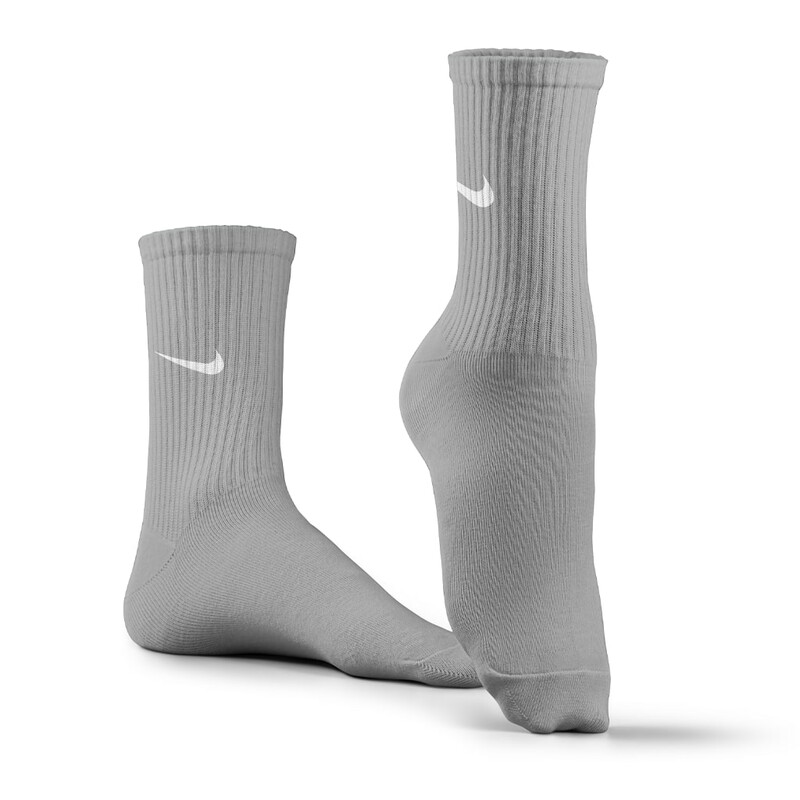 جوراب ورزشی ساق بلند نایکی مدل NSB-1300 | ملانژ روشن