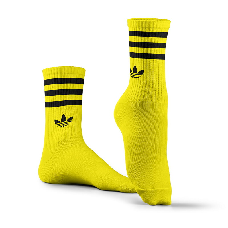 جوراب ورزشی ساق بلند آدیداس مدل ASB-1000 | زرد