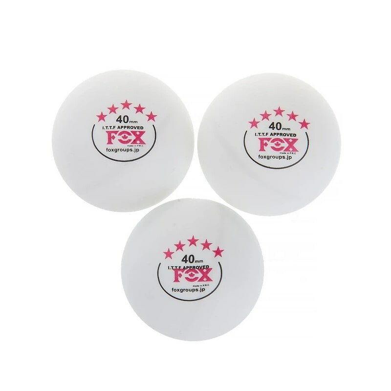 توپ پینگ پنگ فاکس5 ستاره 40+ T005 بسته 3 عددی | سفید