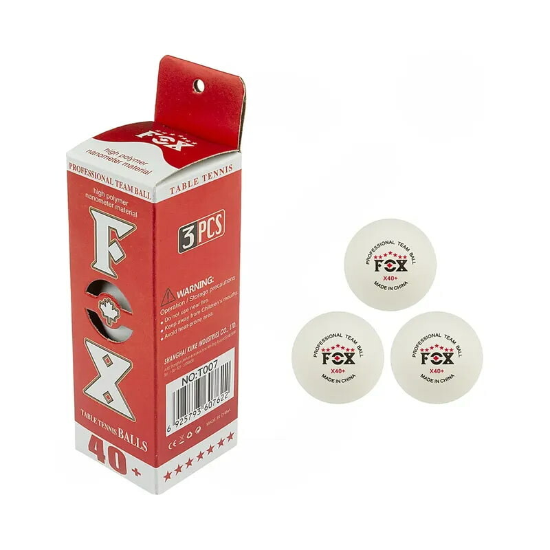 توپ پینگ پنگ فاکس7 ستاره 40+ T007 بسته 3 عددی | سفید