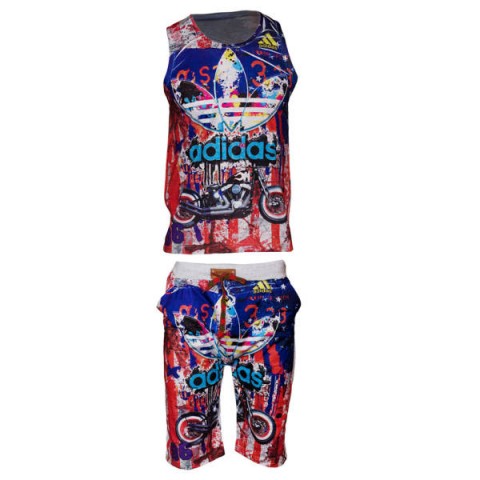 ست تاپ و شلوارک ورزشی مردانه کد adidas | A17