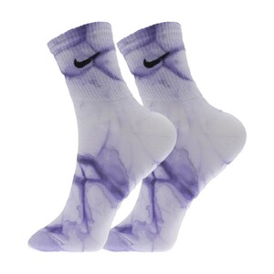 جوراب ورزشی نیم ساق آبرنگی نایکی مدل NIKE SOCKS FREE-2025 | آبرنگی/بنفش