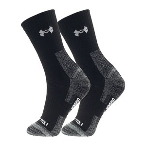 جوراب ورزشی ساق بلند حوله ای آندرارمور مدل UAS-D59751 | ساخت تایلند | مشکی