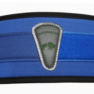 کمربند بدنسازی چرمیش آبی مدل Bodybuilding Tournament