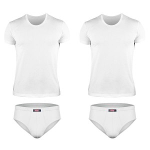 ست لباس زیر مردانه کیان تن پوش مدل Classic W کد 001 مجموعه 2 عددی