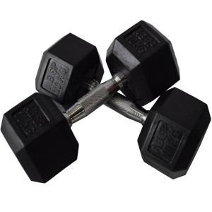 دمبل بدنسازی شش ضلعی وزن 20 کیلوگرم بسته 2 عددی