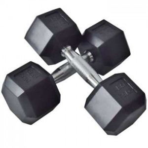 دمبل بدنسازی شش ضلعی وزن 5 کیلوگرم بسته 2 عددی