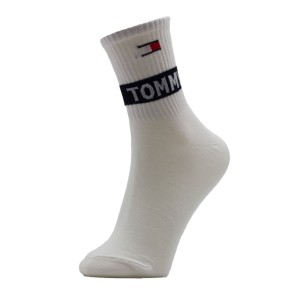 جوراب ورزشی تامی هیلفیگر کد TJ-300 | نیم ساق | سفید