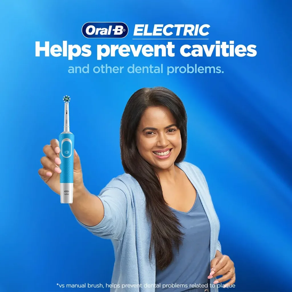 مسواک برقی اورال بی مدل Vitality D100 آبی (2Mode)