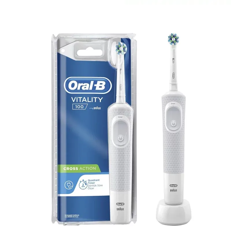 مسواک برقی اورال بی مدل Vitality D100 سفید