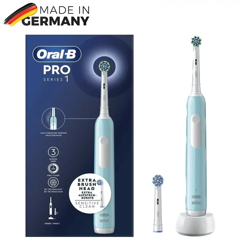 مسواک برقی اورال بی مدل PRO SERIES 1 آبی + یک عدد سری اضافه