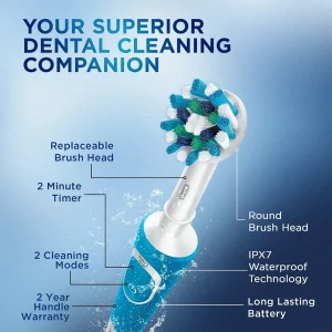 مسواک برقی اورال بی مدل Vitality D100 آبی