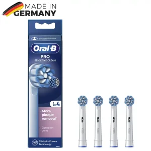 سری یدک مسواک برقی اورال بی 4 عددی مدل Pro Sensitive Clean